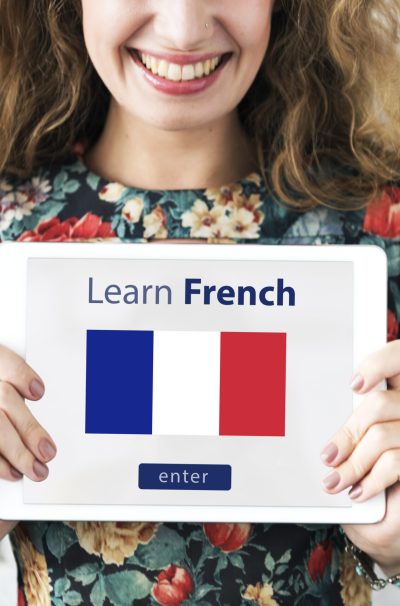 Learn French Language Online Education Concept